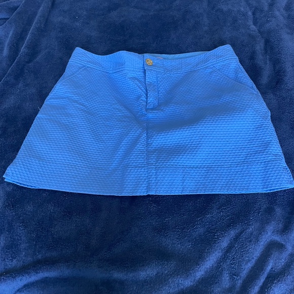 Lilly Pulitzer Women’s Blue Skirt w/built in Shorts, Size 14 - Picture 1 of 8